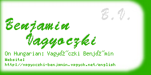 benjamin vagyoczki business card